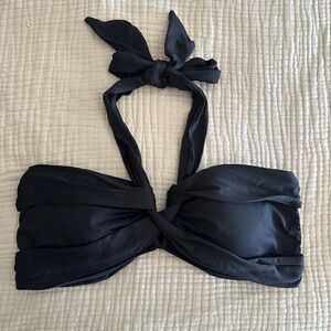 Seafolly black halter bikini top